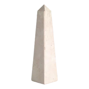 1980s Travertine Stone Mediterrane Obelisk