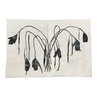 Kate Roebuck "Daffodil One" Diptych Watercolor Painting For Sale