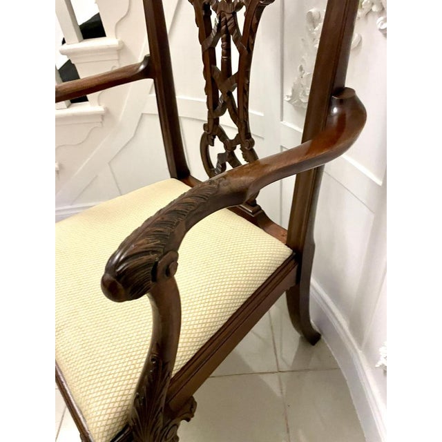 Victorian Carved Mahogany Desk Chair, 1880s For Sale - Image 11 of 15