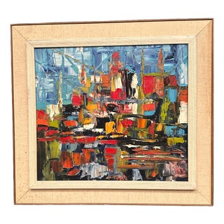 Pietrak, Abstract Composition, 1967, Oil on Canvas, Framed For Sale