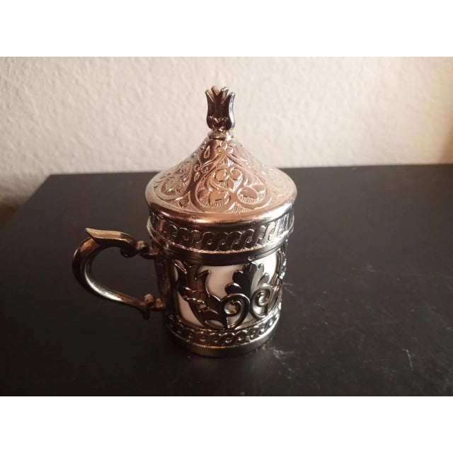 Metal 1960s Silver Demitasse Cup Holder For Sale - Image 7 of 7