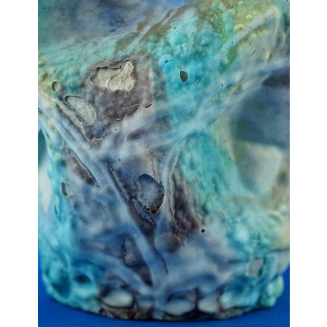 Acid-Treated Majolica Ceramic Vase by Icav Icam Giordano Vietri, Italy, 1930s For Sale - Image 16 of 18