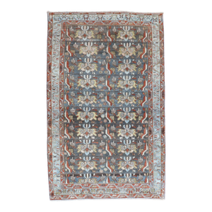 Antique Zabihi Collection Persian Bakhtiari Accent Size Rug