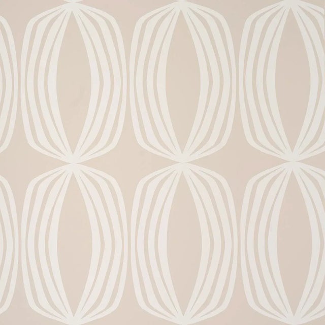 Schumacher Fontana Wallpaper In Birch For Sale