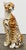 Large vintage seated Mid-Century Modern ceramic cheetah. Beautifully hand-molded, hand painted, and glazed. Marked "Made...