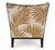 Custom Modern Chaise Lounge in Fabricut Palm Fabric For Sale - Image 4 of 4