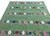 Green Handmade Cotton Area Rug, Natural Vegetable Dyed, Green and Red Flower Patterned Dhurrie -12'x15' For Sale - Image 8 of 12