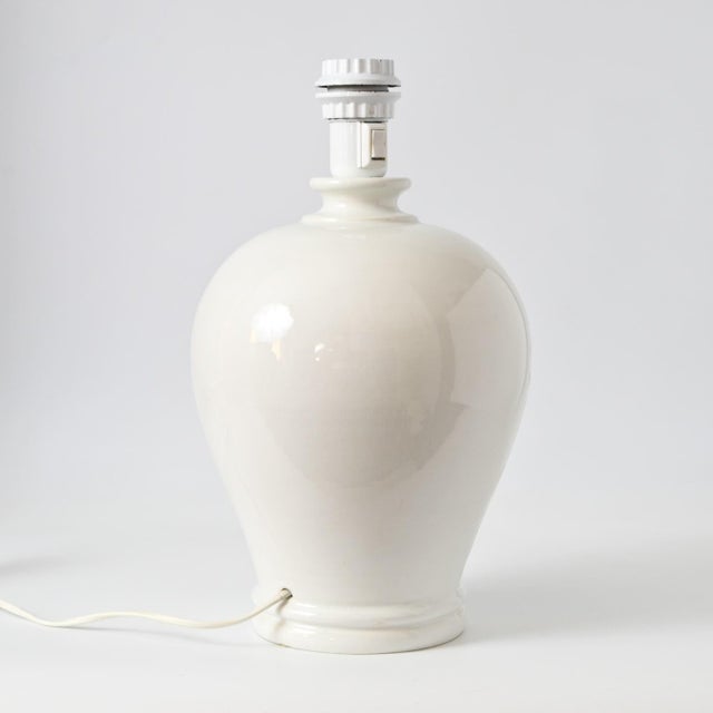 Bitossi White Ceramic Table Lamp by Aldo Londi for Bitossi, 1970s For Sale - Image 4 of 11