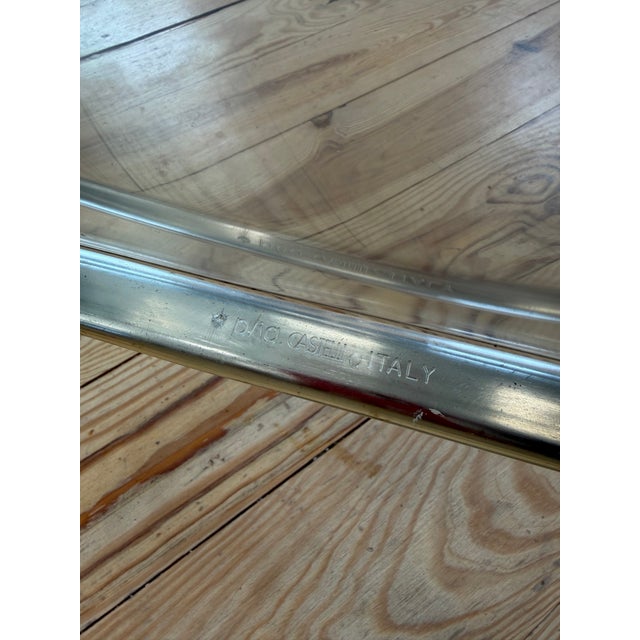Transparent Vintage Castelli Italy Chrome & Glass Dining Set – 4 Piretti Style Lucite Chairs For Sale - Image 8 of 11