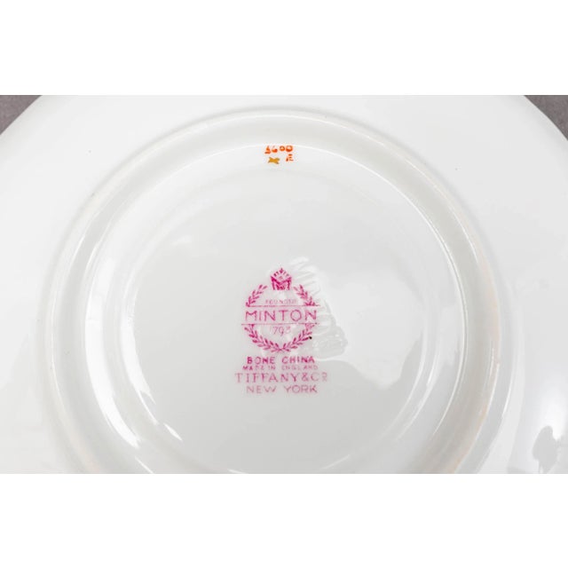 Baby Blue Late 20th Century Minton England S600 Gold Laurel Leaves Light Blue Tea Cup & Saucer Set- 8 Pieces For Sale - Image 8 of 10