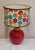 Vintage Table Lamp with Red and Yellow Ceramic Base and Fabric by Lamplove, 1980s For Sale - Image 4 of 10