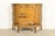 A gorgeous Regency, Neoclassical, or Louis XVI style Chinoiserie demilune console or bar cabinet By Imperial Furniture...