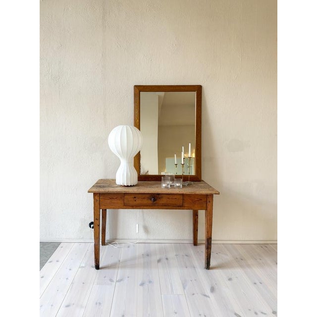 Vintage Oak and Crystal Glass Wall Mirror, Sweden, 1960s For Sale - Image 14 of 17