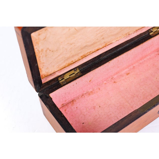 Late 19th Century Antique English Satinwood Glove Box With Ebony Inlay, Victorian For Sale - Image 5 of 5