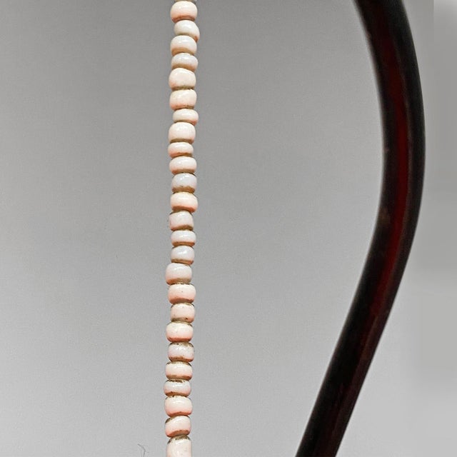 Glass Mid-Century Modern Italian Red and White Chandelier with Bead Decoration, 1960s For Sale - Image 7 of 16