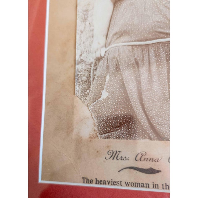 Early 20th Century Early 20th Century Oddity Joke Photograph of Fat Lady in Michigan For Sale - Image 5 of 8