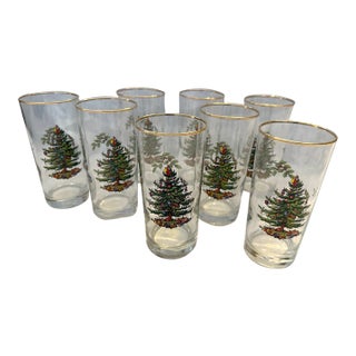 Spode Christmas Tree Tumblers-Set of 8 For Sale