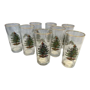 Spode Christmas Tree Tumblers-Set of 8