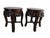 Chinese Pair of Vintage Rosewood Round Stools With Birds and Plum Blossoms For Sale - Image 3 of 15