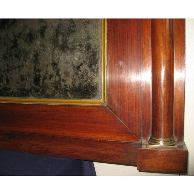 Brown Antique Empire Style Mantelpiece Mirror, Early 19th Century For Sale - Image 8 of 16
