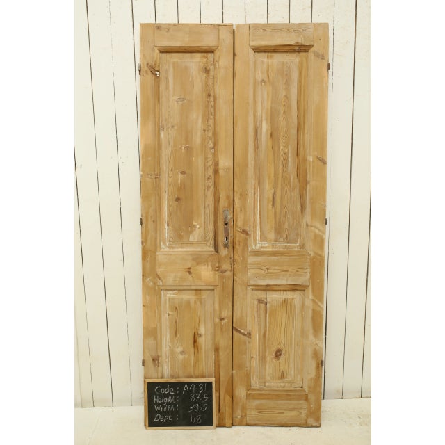 Rustic European Late 19th Century Double French Doors - a Pair For Sale - Image 3 of 4