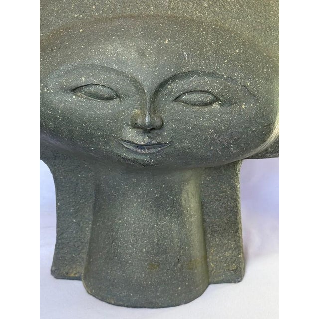 Mid-Century Modern Paul Bellardo (1924-2017 Ny/Ca) "Heads of the Universe" Ceramic Modernist Sculpture 1979 For Sale - Image 3 of 11