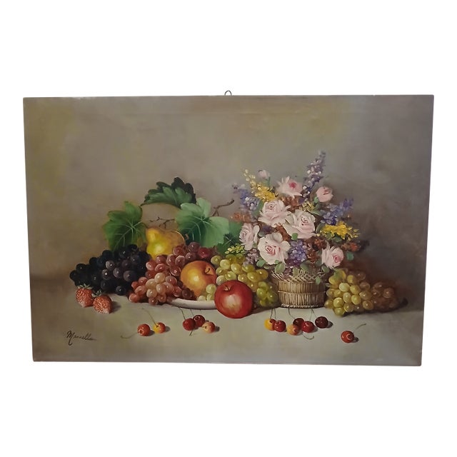 Vintage Still Life Oil Painting Signed by Artist For Sale