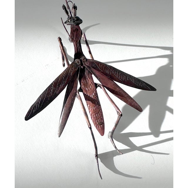 Japanese Articulate Praying Mantis Jizai Okimono Myochin Hiroyoshi Meiji For Sale - Image 9 of 10