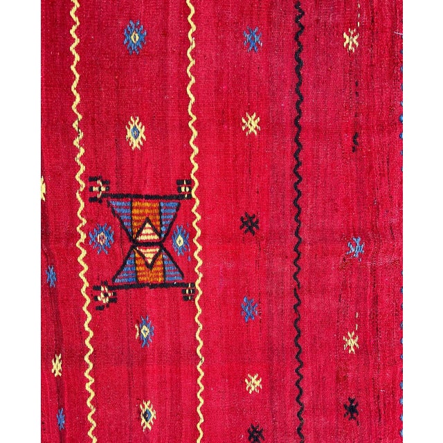 1970s Turkish Red Color Oushak Kilim For Sale In Sacramento - Image 6 of 8