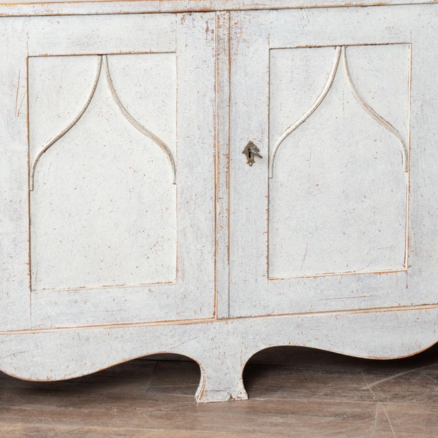 Late 19th Century Swedish Gustvian Bookcase Display Cabinet With Upper Glass Doors For Sale - Image 11 of 13