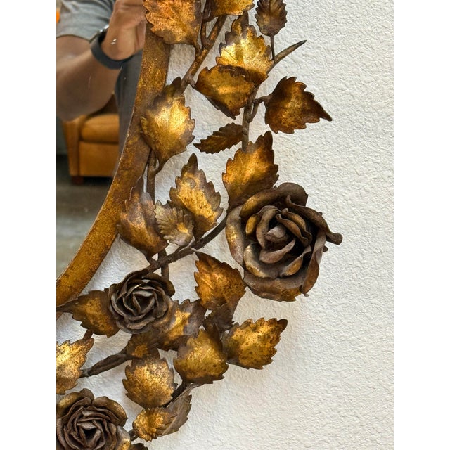 Vintage Gilt Tole Mirror For Sale - Image 9 of 10