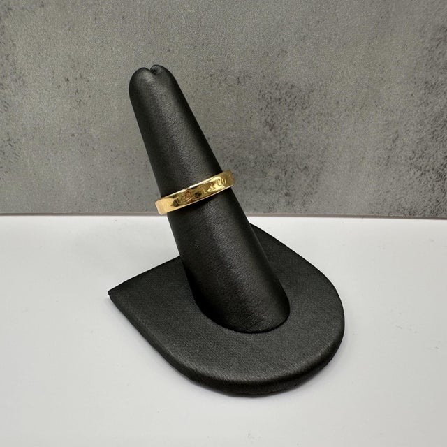 Contemporary Designer Tiffany 1837 Band Ring 18kt Yellow Gold Size 6.5 For Sale - Image 3 of 6