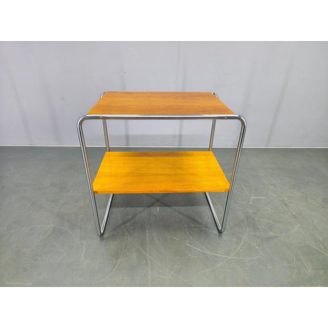 Bauhaus Bauhaus Tubular Steel Side Table in the style of Marcel Breuer, 1930s For Sale - Image 3 of 16