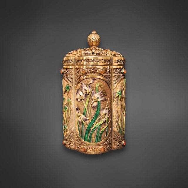 Sterling Silver Tea Caddy, China, 1920s For Sale - Image 10 of 10