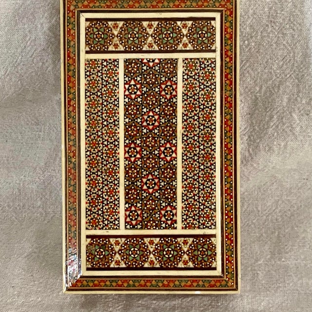 Middle Eastern Micro-Mosaic Marquetry Inlaid Trinket Box For Sale In Sacramento - Image 6 of 12