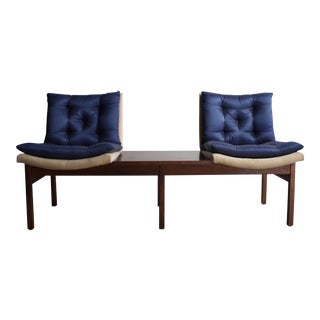 Arthur Umanoff Modular Walnut Bench Seating for Madison Furniture Co. For Sale