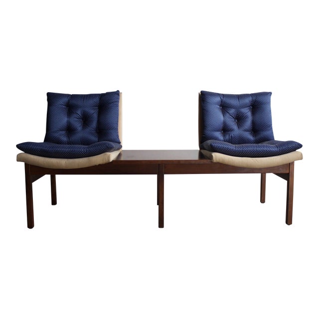 Arthur Umanoff Modular Walnut Bench Seating for Madison Furniture Co. For Sale