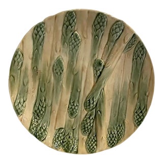 Majolica French Asparagus Plate For Sale