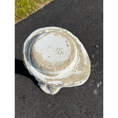 Gray Vintage Faux Bois Bird Bath For Sale - Image 8 of 14