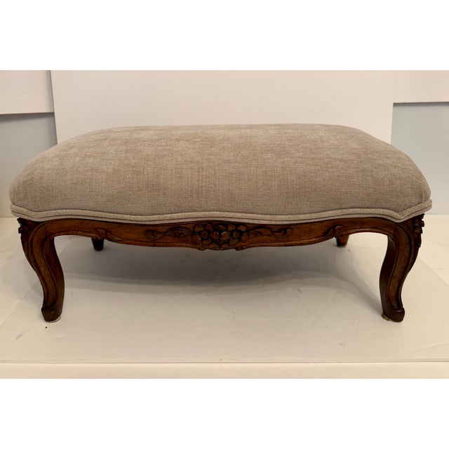 Antique Carved Louis XV Walnut Footstool For Sale - Image 12 of 12