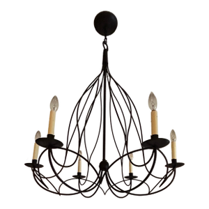 Contemporary Ironware International Jolie 6 Light Chandelier