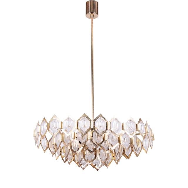 Mid-Century Czech Chandelier attributed to J. Bejvl for Kamenický Šenov, 1960s For Sale