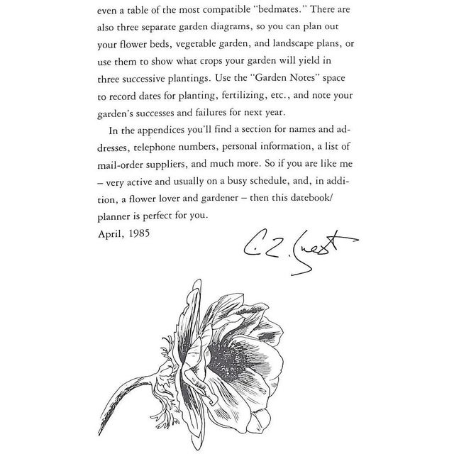 "C.Z. Guest's Garden Planner and Datebook" 1985 Guest, c.z. For Sale In New York - Image 6 of 12