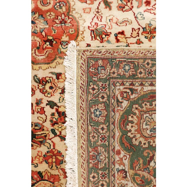 Pasargad Home Agra Wool Area Rug-10' 0" X 10' 4" , Beige For Sale In New York - Image 6 of 7