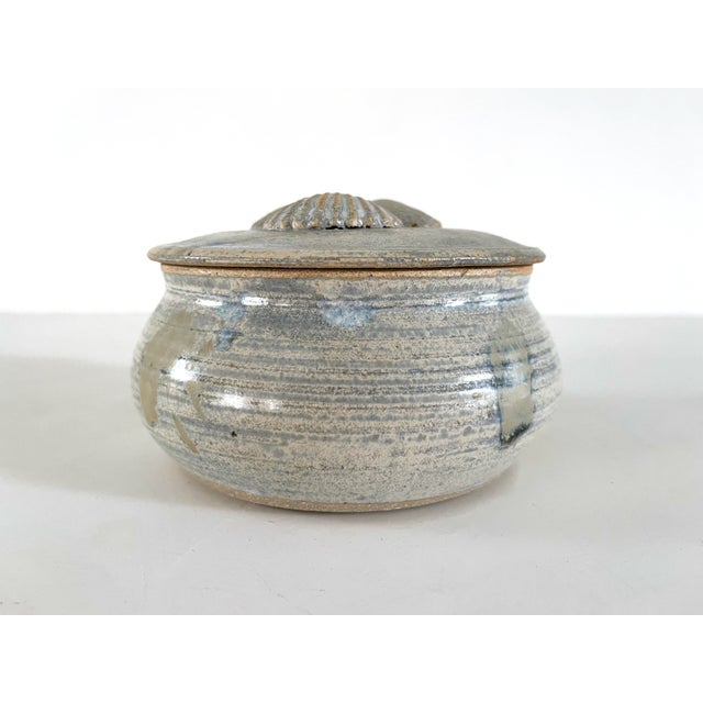 Ceramic Studio Pottery Ceramic Box With Shell Decoration For Sale - Image 7 of 12