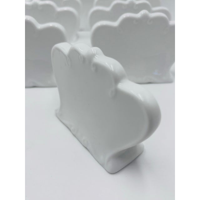 1990s Ceramic Crown Place Marker - Set of 12 For Sale - Image 5 of 5