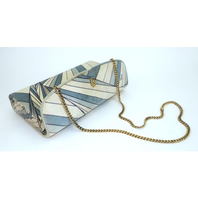 Emilio Pucci Italian Velvet Convertible Clutch Shoulder Strap Handbag, c.1970 For Sale - Image 11 of 15