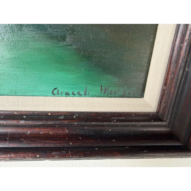 Vintage Graceli Mendoza Calla Lilies - Folk Art Oil on Board Painting, Wood Framed For Sale - Image 9 of 12