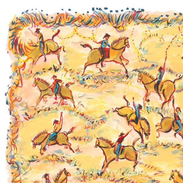 Contemporary Rodeo Square Original Watercolor by Pauline De Roussy De Sales For Sale - Image 3 of 3