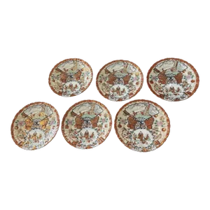 Mid 19th Century Antique Meiji Japanese Plates- Set of 6